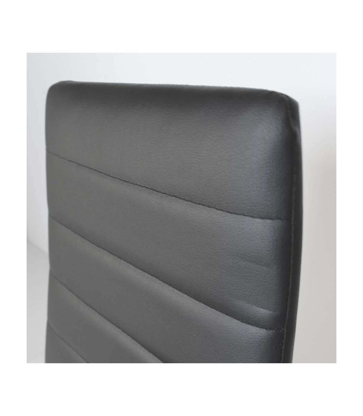 Pack De 4 Sillas Md-galera Tapizadas En Tejido Pu Negro, 93cm(alto) 43cm(ancho) 42.5cm(lar_2