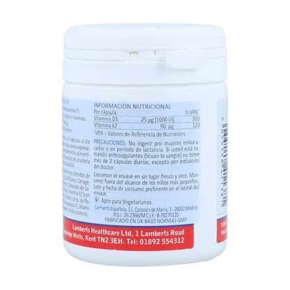 Vitamina D 3 1000 Ui Y Vit K2  90 Ug, Lamberts
