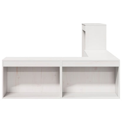 Mueble Con Escritorio Madera Maciza Pino 222x107x75 Cm_3