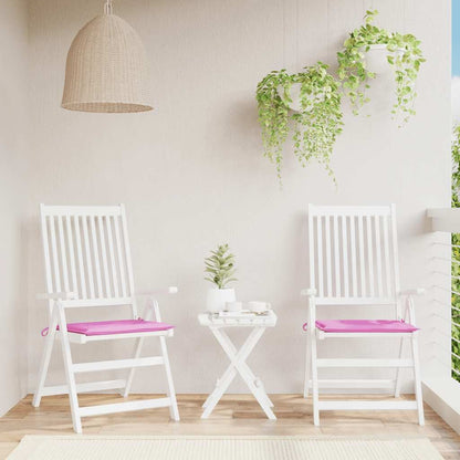 Vidaxl Cojines De Silla De Jardín 2 Uds Tela Rosa 40x40x4 Cm_1