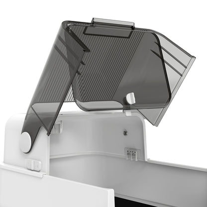 Pawhut Arenero Para Gatos De Acero Inoxidable Xxl Tapa Abatible Blanco_3