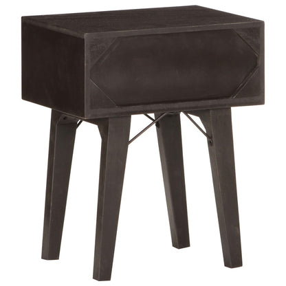 Mesita De Noche De Madera Maciza Reciclada 40x30x50 Cm_2