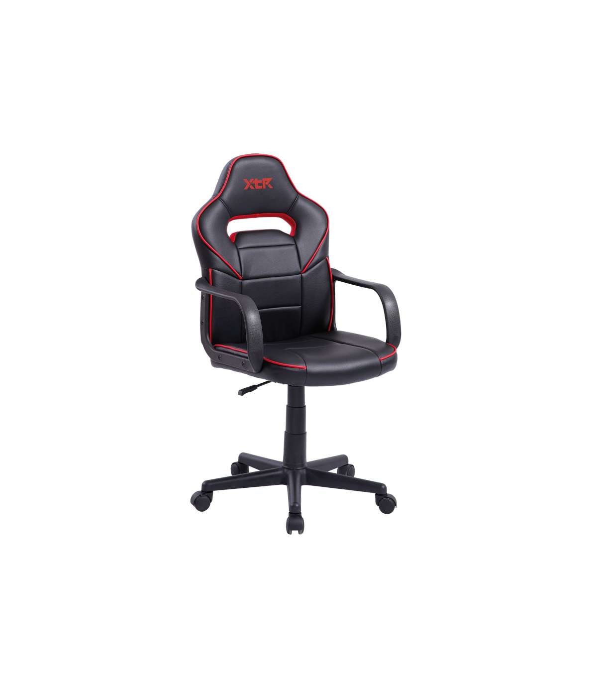 Sillón Giratorio Xtr Junior Regulable En Altura En Símil Piel Negro/rojo, 98-108 Cm(alto_0