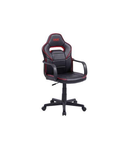 Sillón Giratorio Xtr Junior Regulable En Altura En Símil Piel Negro/rojo, 98-108 Cm(alto_0