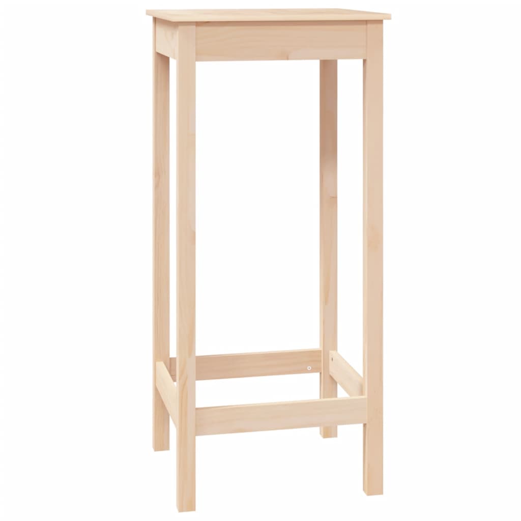 Mesa Alta De Bar Madera Maciza De Pino 50x50x110 Cm_0