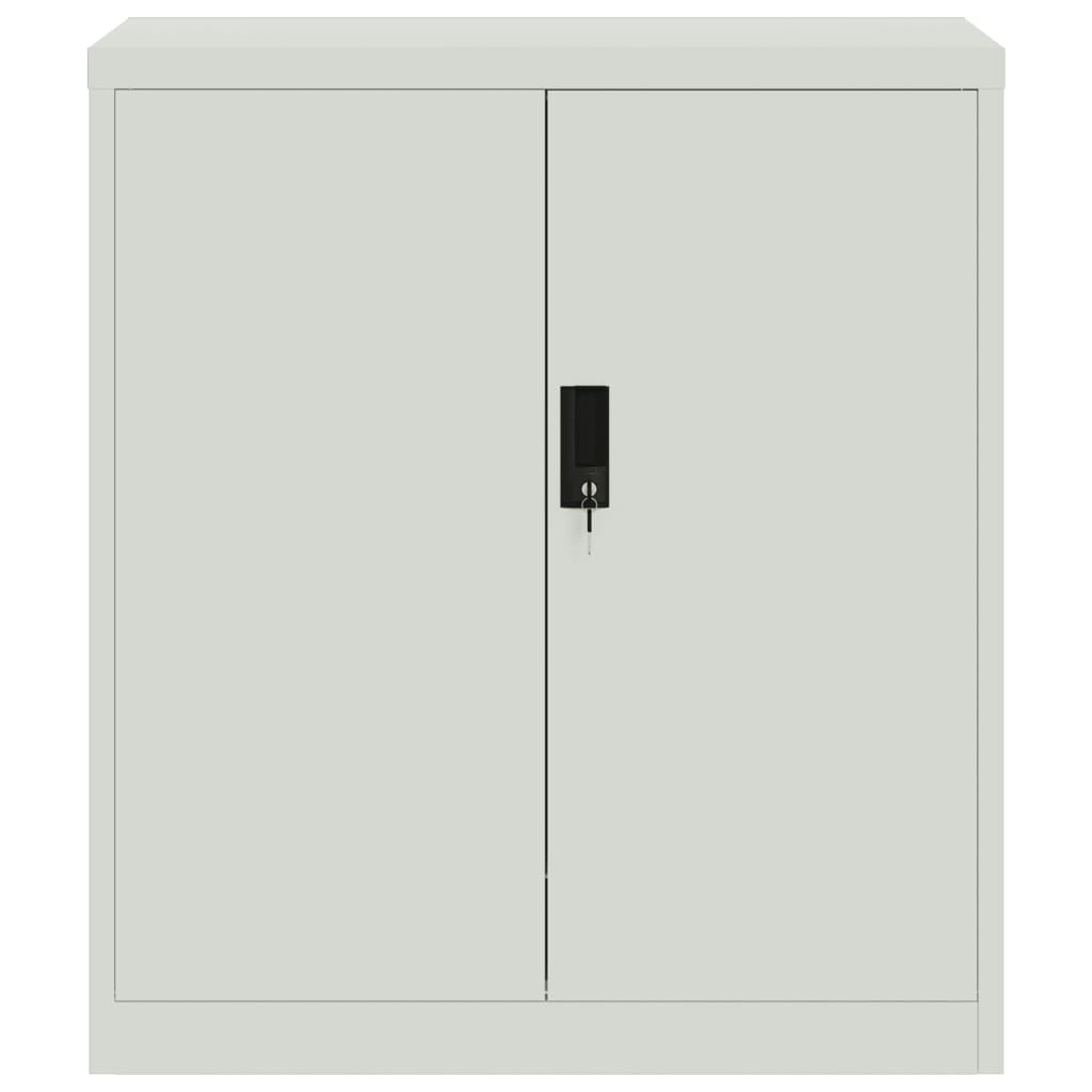 Armario Archivador De Acero Gris Claro 79x40x90 Cm_2