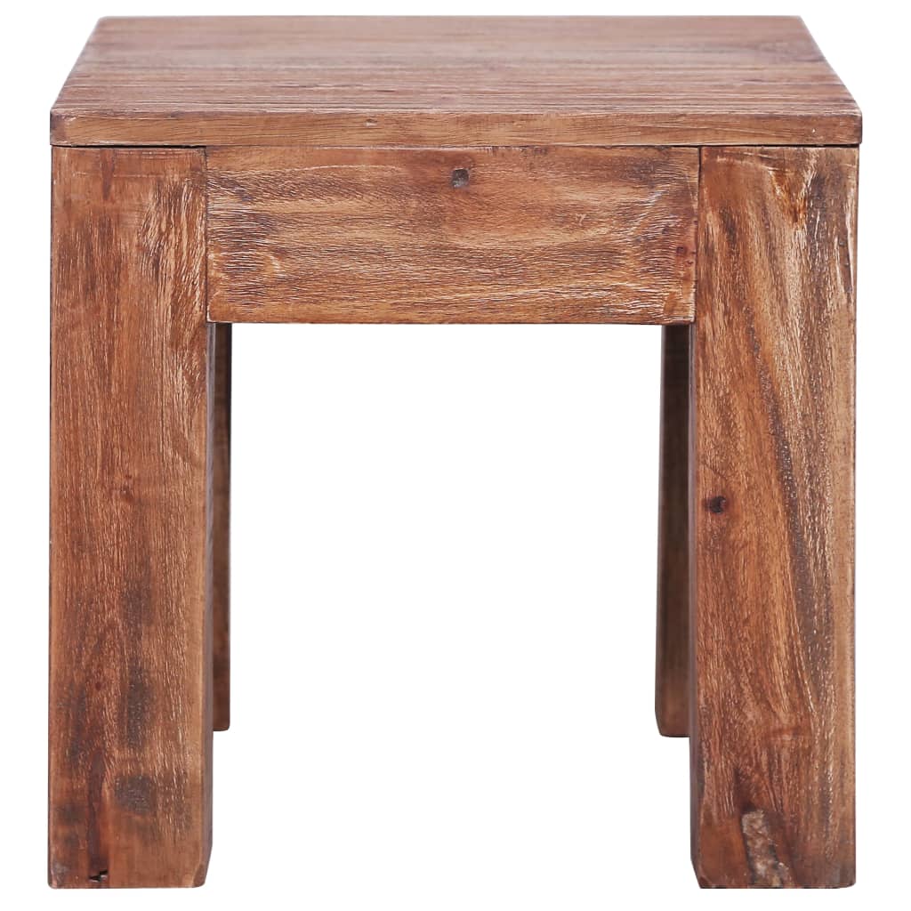 Mesa De Centro De Madera Maciza De Caoba 30x30x30 Cm_0