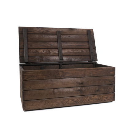 Baúl De Madera Takura Con Cojín Envejecida Japonés Vidahuerto 80x40x40 Cm._5