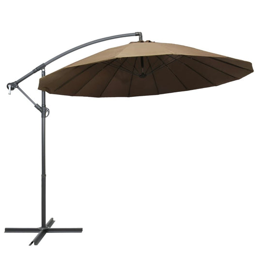 Vidaxl Sombrilla Colgante Con Palo De Aluminio Taupe 3 M_0
