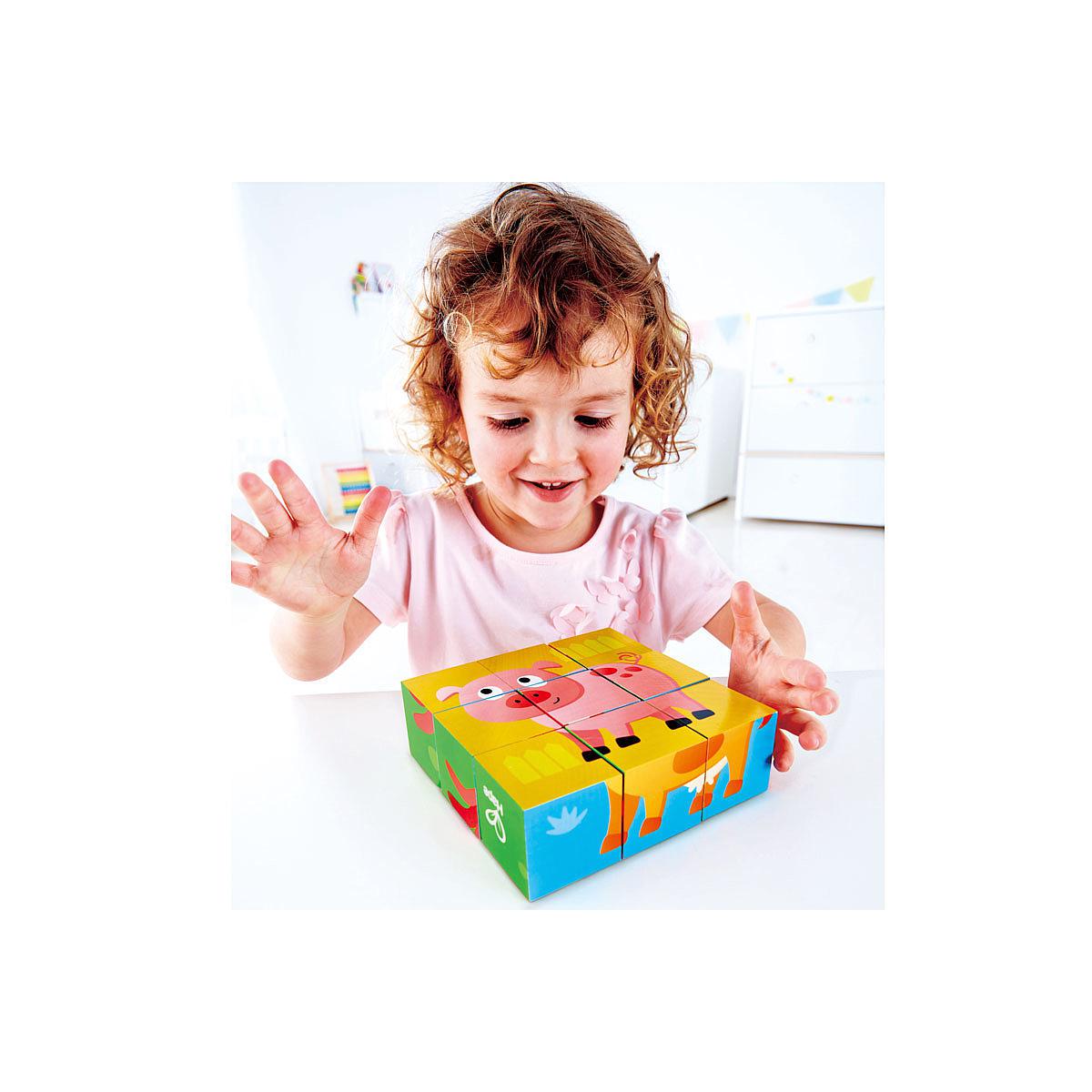 Puzzle-cubos Farm Animal Hape_2