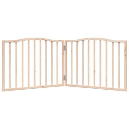 Vidaxl Puerta Para Perros Plegable 2 Paneles Madera De Álamo 160 Cm_3