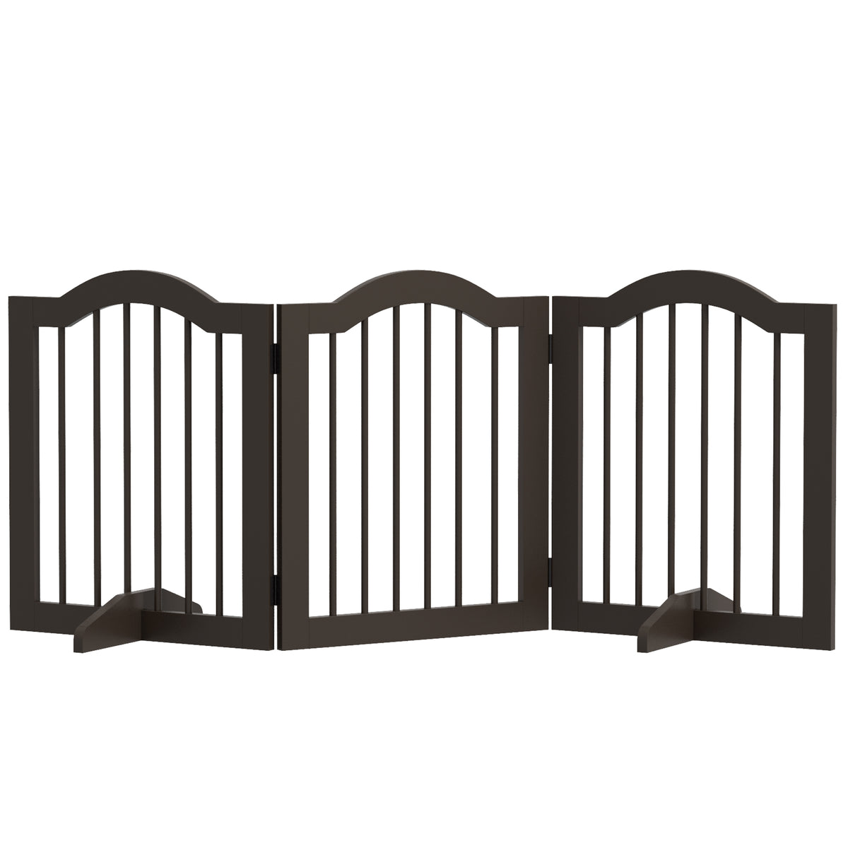 Pawhut Barrera De Seguridad Plegable De Perros Pequeños 154,5x29,5x61 Cm Café_0