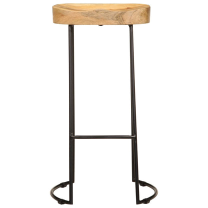 Taburetes De Barra De Cocina 2 Unidades Madera Maciza De Mango_1