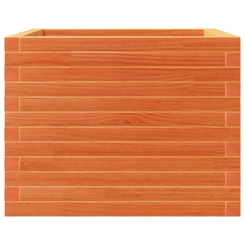 Jardinera De Madera Maciza De Pino Marrón Cera 60x60x46 Cm_4