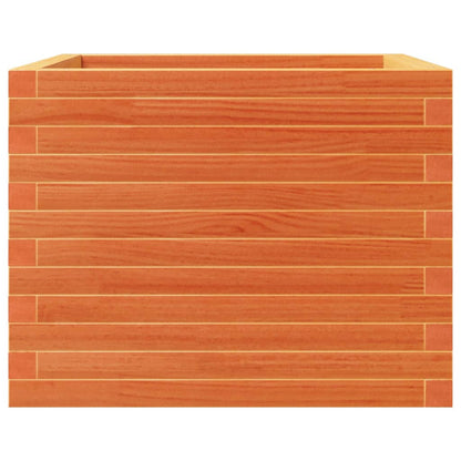 Jardinera De Madera Maciza De Pino Marrón Cera 60x60x46 Cm_4