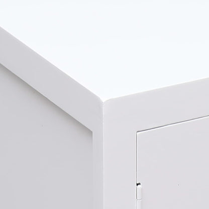 Mesita De Noche Madera De Paulownia Blanco 38x28x52 Cm_3