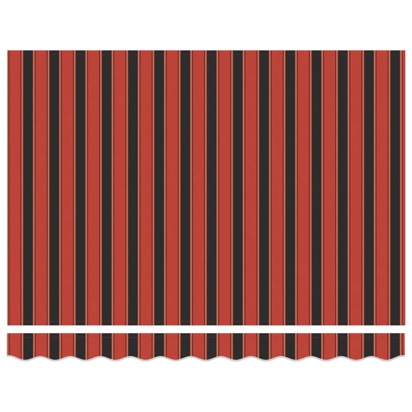 Toldo Retráctil Rojo Y Negro 300 X 250 Cm Lona Y Aluminio_5