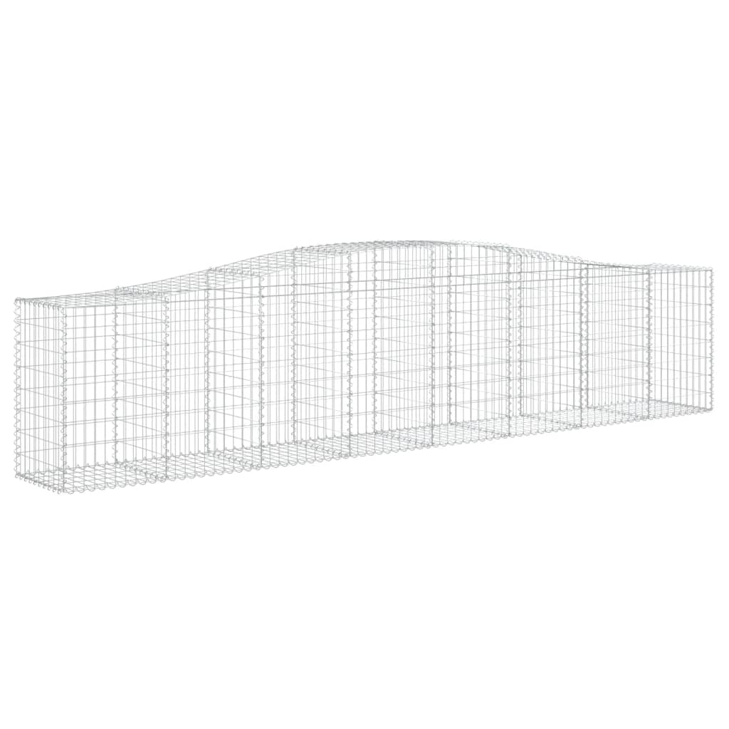 Cestas De Gaviones 25 Uds Forma De Arco Hierro 400x50x80/100 Cm_2
