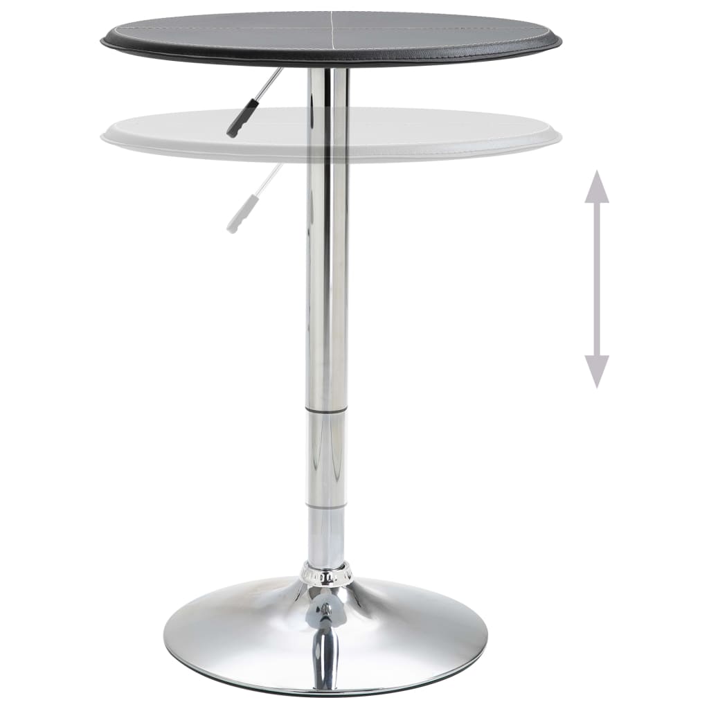 Mesa Alta De Cocina Mdf Negro Ø60 Cm_0