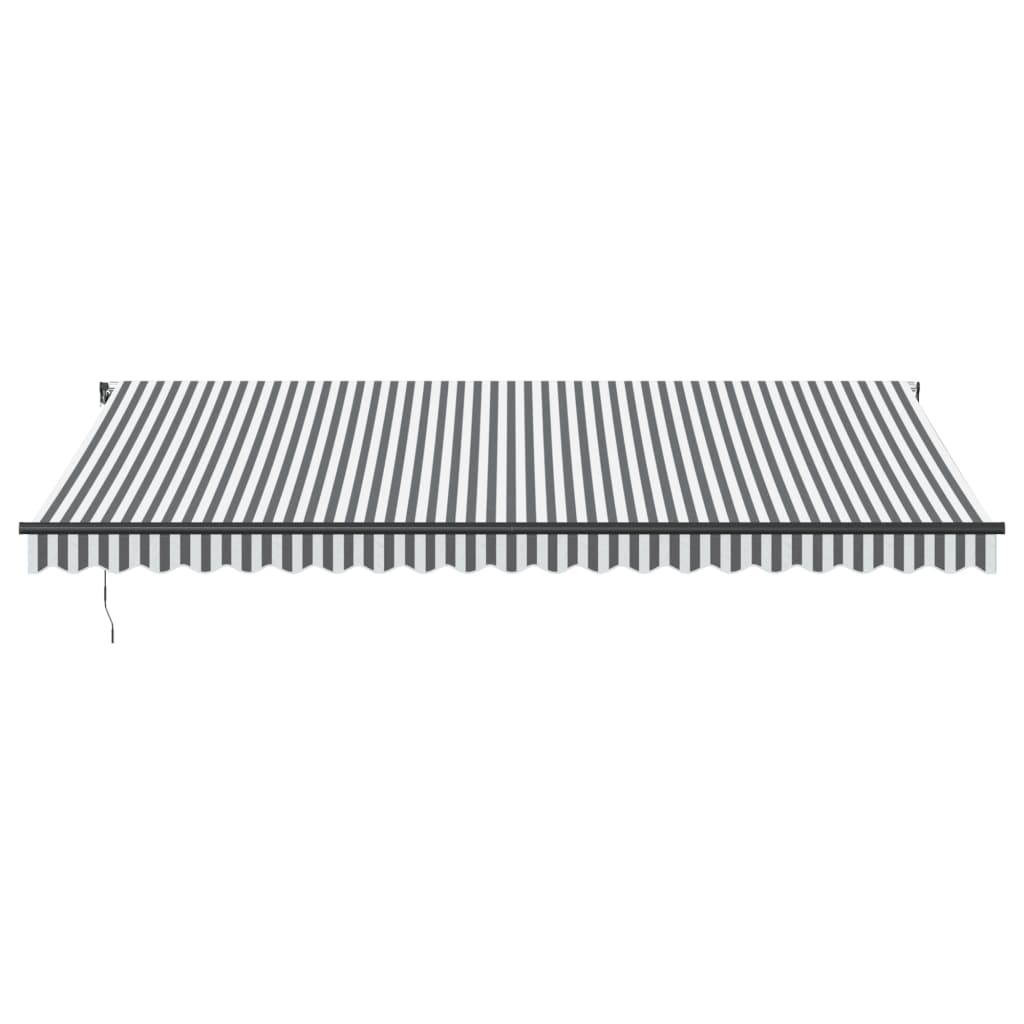 Toldo Retráctil Automático Gris Antracita Y Blanco 500x350 Cm_3