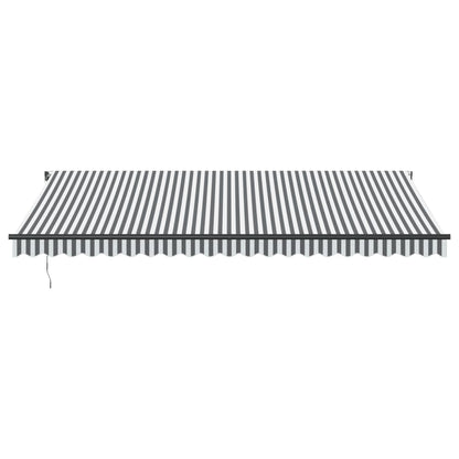 Toldo Retráctil Automático Gris Antracita Y Blanco 500x350 Cm_3