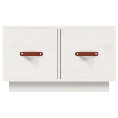 Mesa De Centro De Madera Maciza De Pino Blanco 60x53x35 Cm_4