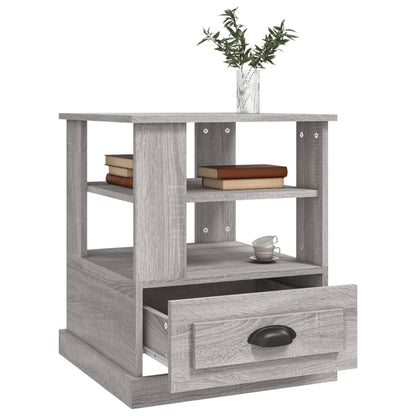 Mesa Auxiliar Madera Contrachapada Gris Sonoma 50x50x60 Cm_3