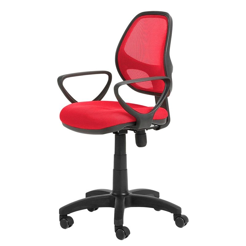 Silla De Escritorio Bari Pvc, Rojo, 52,5 X 87-99 X 61cm_1