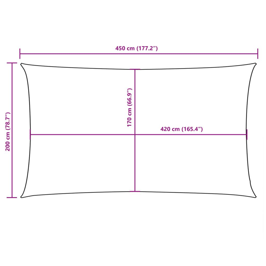 Vidaxl Toldo De Vela Rectangular Tela Oxford Verde Oscuro 2x4,5 Cm_2