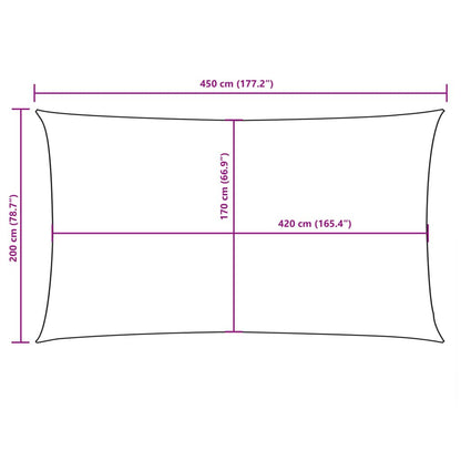 Vidaxl Toldo De Vela Rectangular Tela Oxford Verde Oscuro 2x4,5 Cm_2