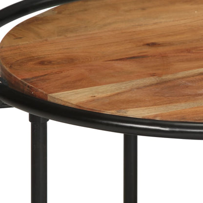 Mesa De Centro Madera Maciza Acacia 110x55x40 Cm_4