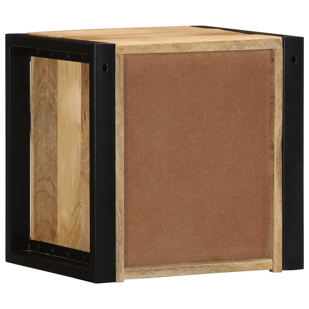 Mesita De Noche Madera Maciza De Mango 40x35x40 Cm_4
