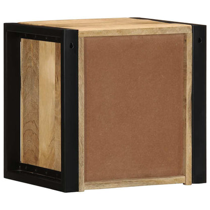 Mesita De Noche Madera Maciza De Mango 40x35x40 Cm_4