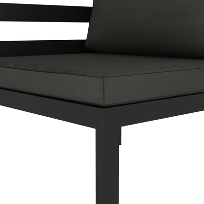 Vidaxl Sofá Modular De Esquina 1 Ud Con Cojines Aluminio Antracita_5
