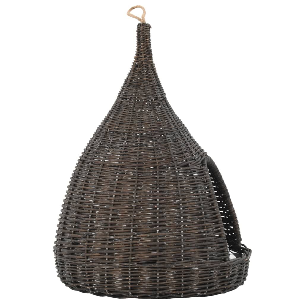 Vidaxl Casa Para Gatos Con Cojín Forma Tipi Sauce Natural Gris 40x60cm_3