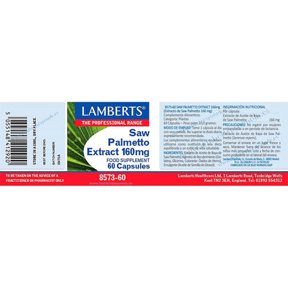 Extracto de Saw Palmetto Lamberts 60 cápsulas