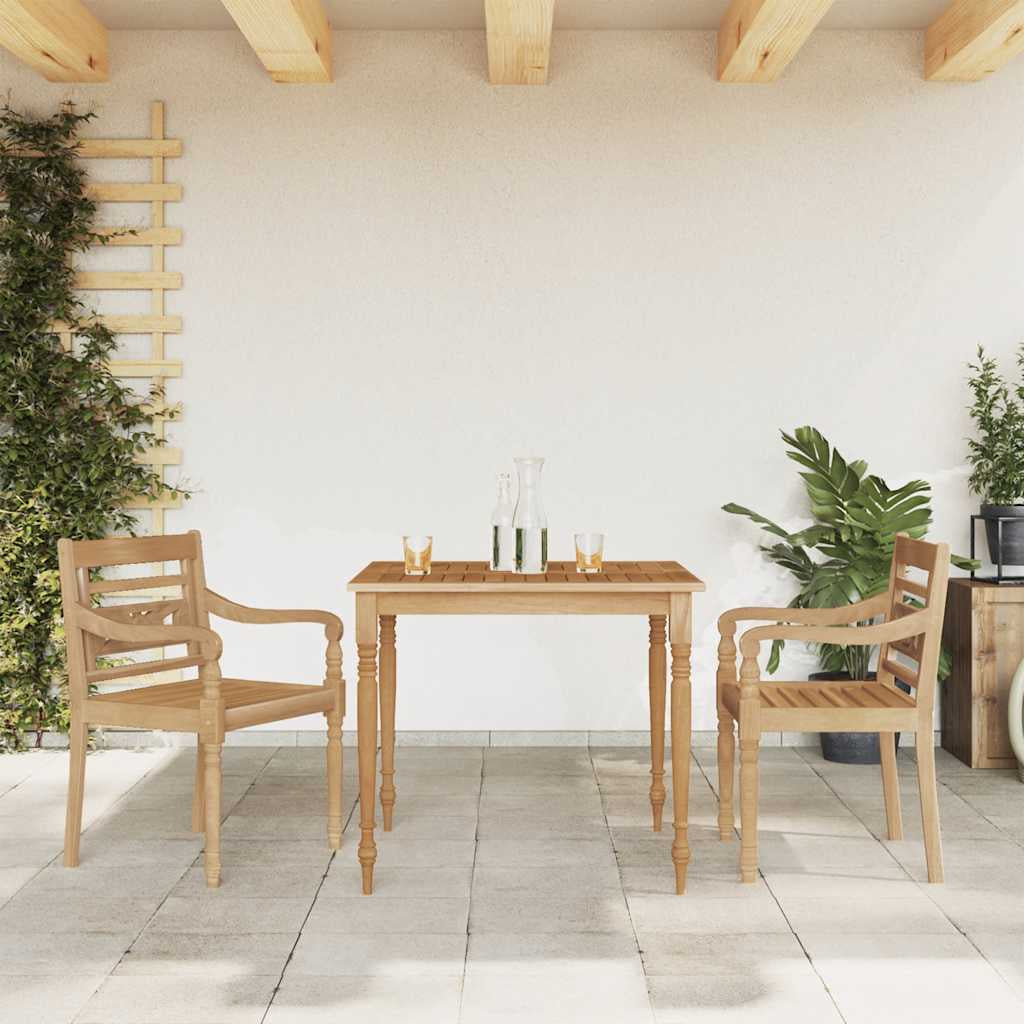 Vidaxl Juego De Comedor Para Jardín 3 Pzas Madera Maciza De Teca_1