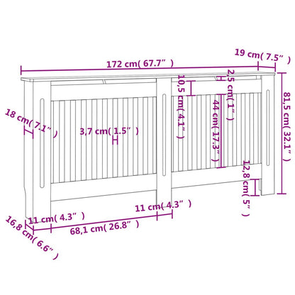 Vidaxl Cubiertas Para Radiador 2 Unidades Mdf Blanco 172 Cm_3