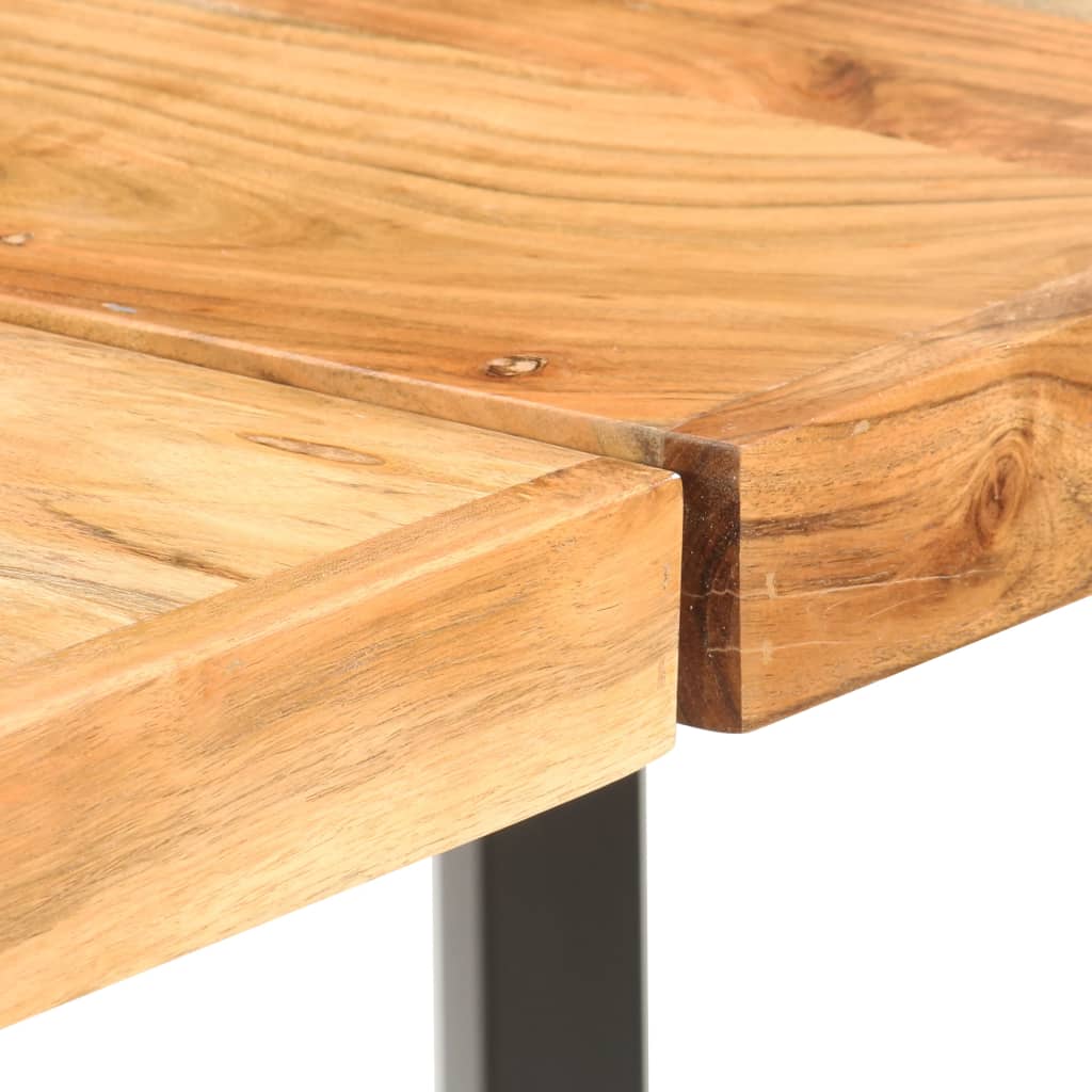 Mesa Alta De Cocina De Madera Maciza De Acacia 180x70x107 Cm_4