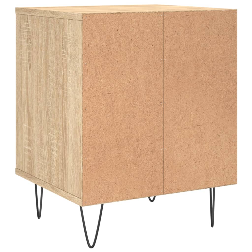 Mesita De Noche Madera De Ingeniería Roble Sonoma 40x35x50 Cm_4