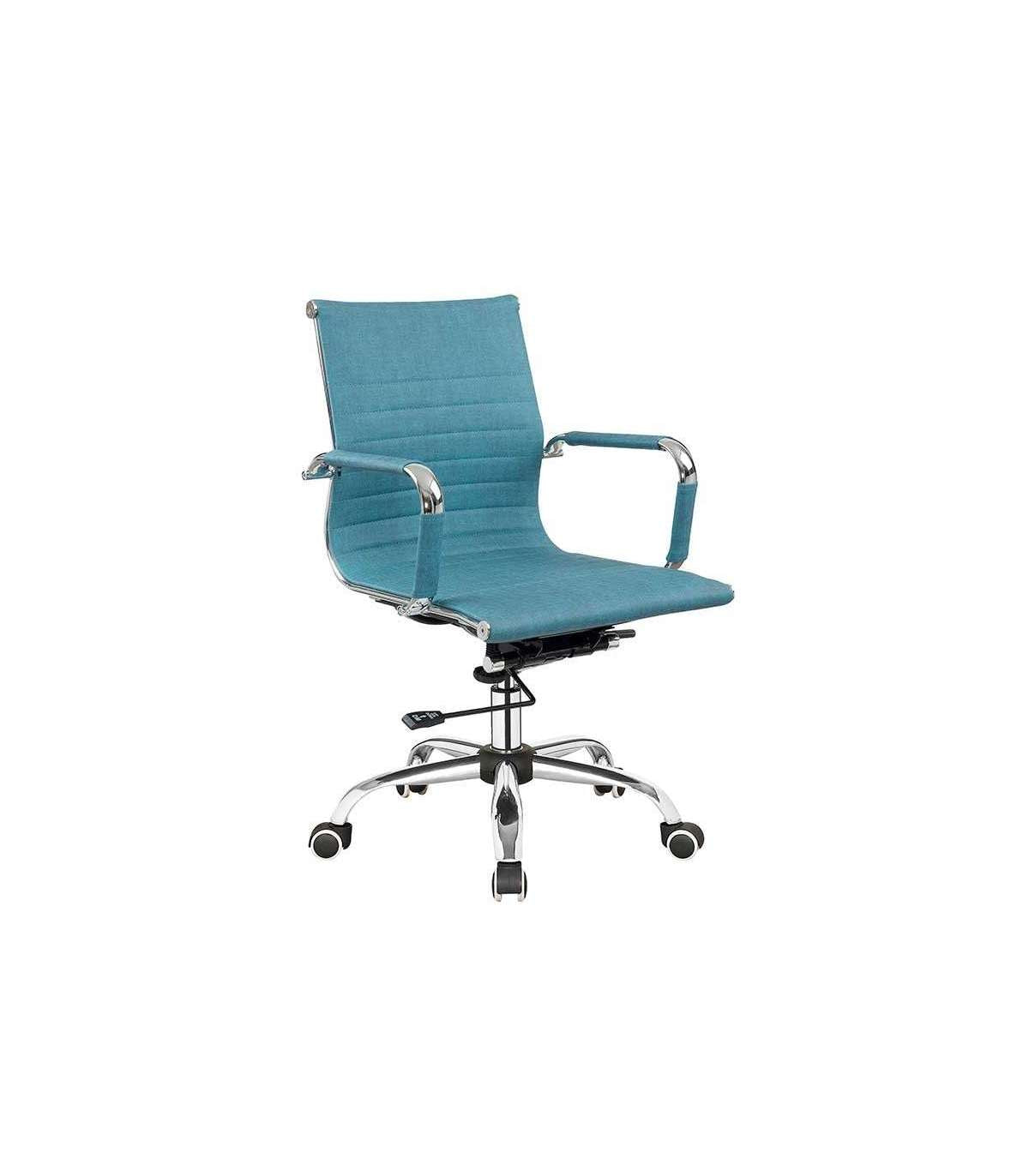 Silla Despacho Giratoria Elevable Acabado Turquesa, 90-97 Cm(alto)58 Cm(ancho)64 Cm(largo)_2