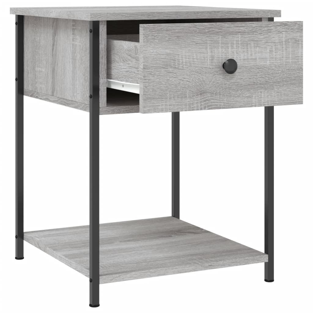Mesita De Noche Madera De Ingeniería Gris Sonoma 44x45x58 Cm_3