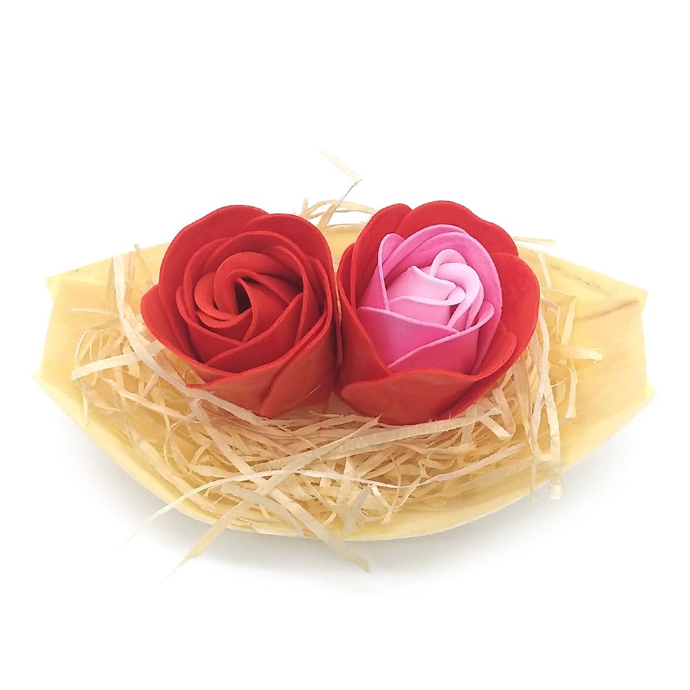 5 Barcas Con Flores Para Regalo Invitados (rojo) - Rosas De Jabón Para Baño Aromático. Detalle Original Para Eventos_4