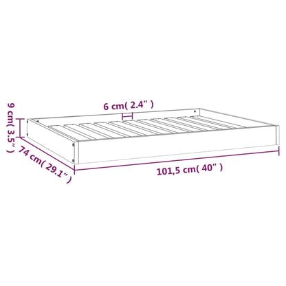 Cama Para Perros Madera Maciza De Pino 101,5x74x9 Cm / Vetonek_3