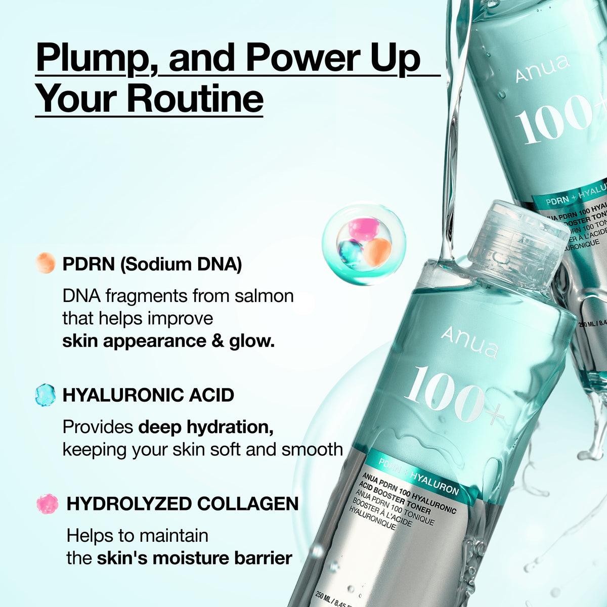 PDRN 100 Hyaluronic Acid Booster Toner Anua 250 ml