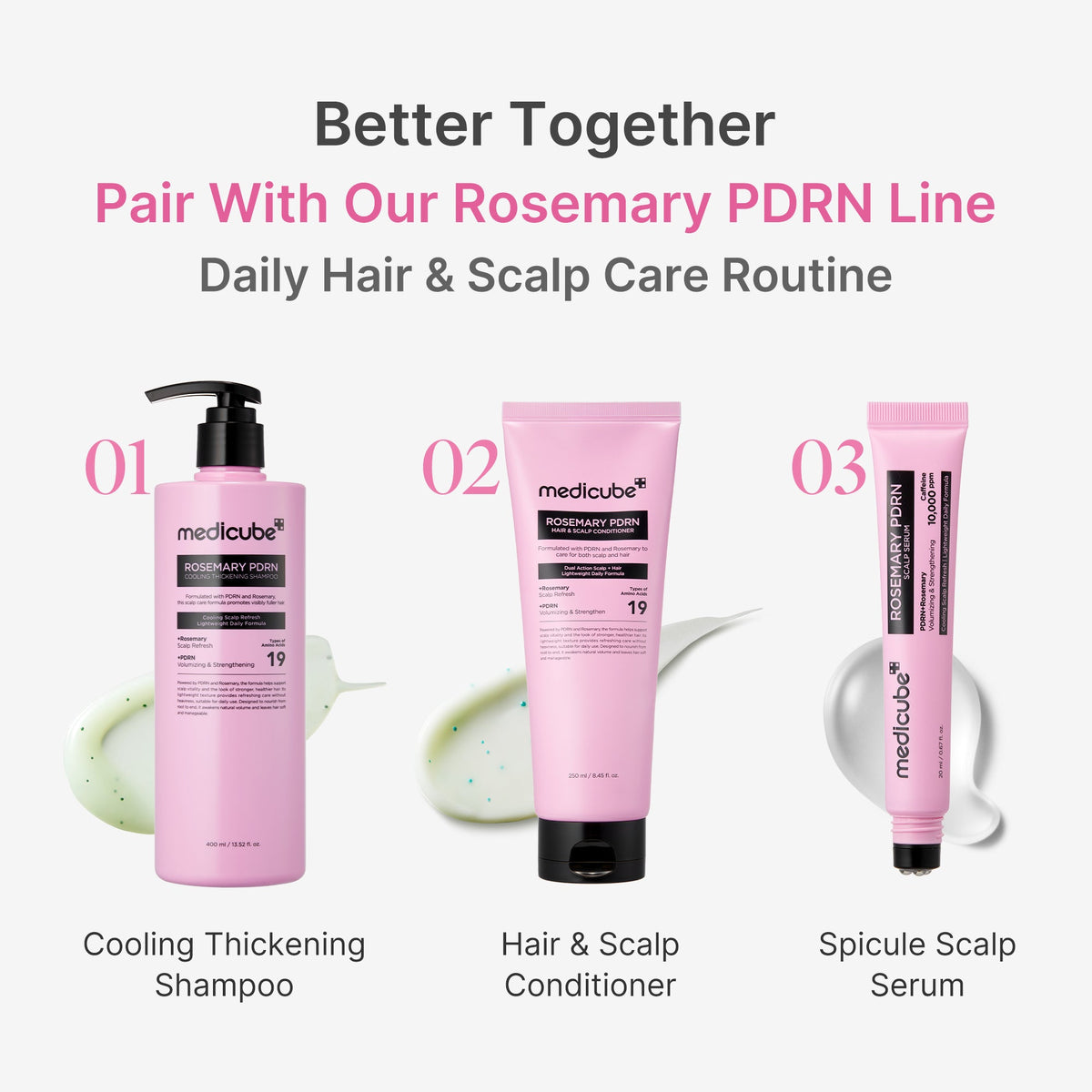 Rosemary PDRN Cooling Thickening Shampoo Medicube 400 ml