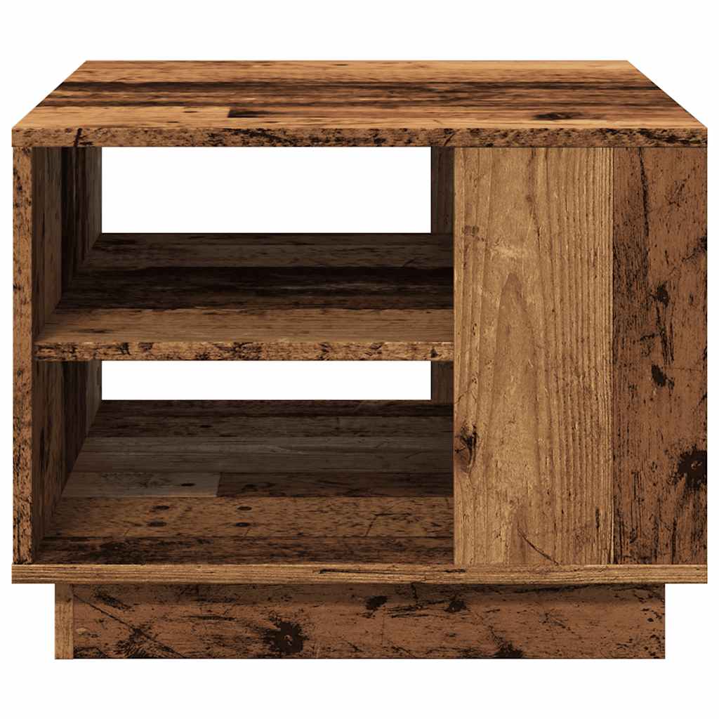 Mesa De Centro Madera Ingeniería Madera Envejecida 55x55x42 Cm_2