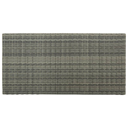 Mesa Bar Estante Almacenaje 120x60x110cm Ratán Sintético Gris_3