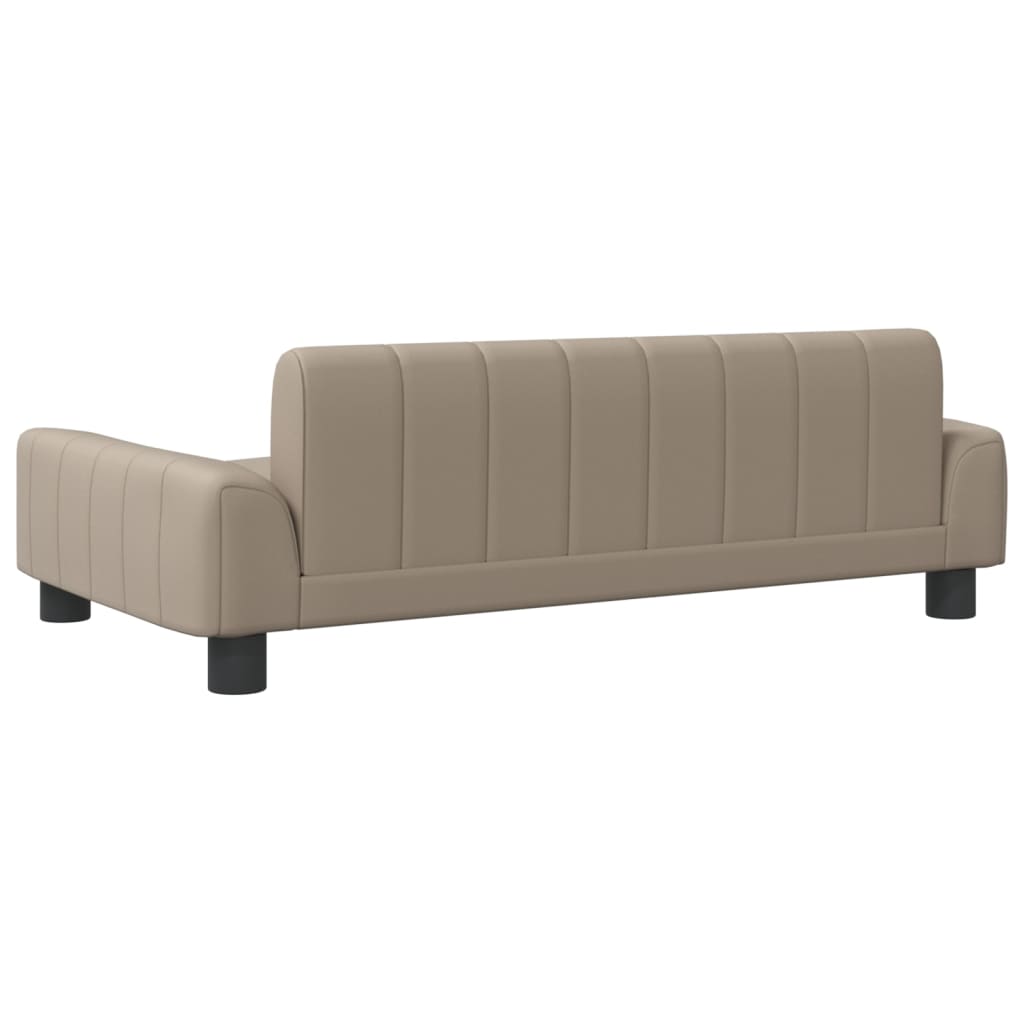 Cama Para Perros De Cuero Sintético Color Capuchino 90x53x30 Cm / Vetonek_2