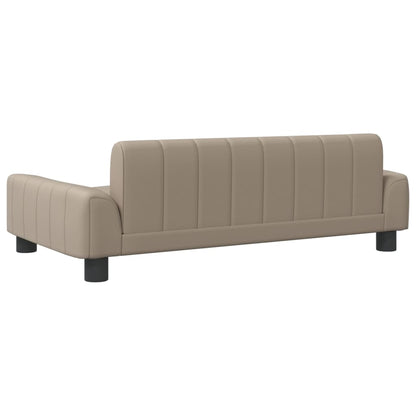 Cama Para Perros De Cuero Sintético Color Capuchino 90x53x30 Cm / Vetonek_2